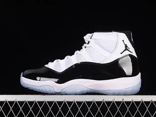 All categories Air Jordan Jordan series basketball shoes Air Jordan 11 OG version Air Jordan 11Concord AJ11 Concord black and white replica basketball shoes 378037-100